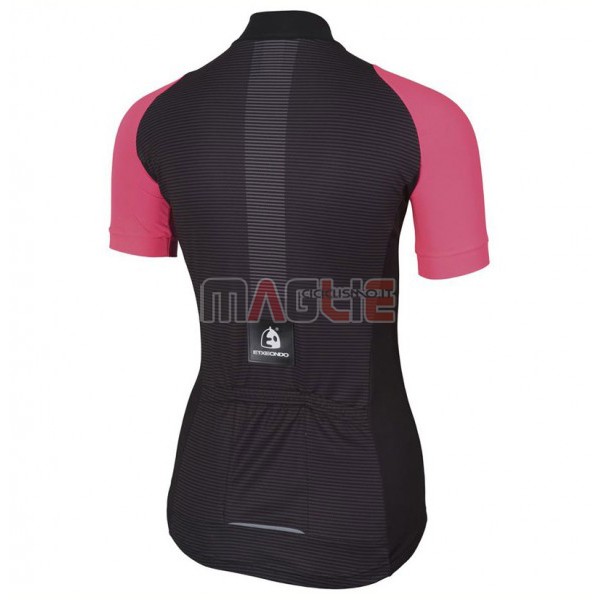 Maglia Donne Etxeondo NEO Manica Corta 2017 Nero e Rosa